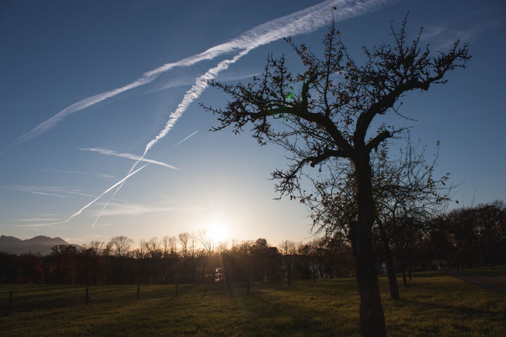 Soleil couchant d'automne